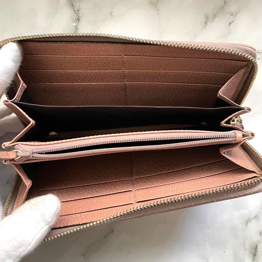 GUCCI グッチ 長財布 ラウンドファスナー キャンバス　0111-⑨