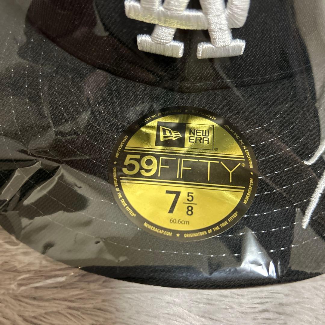 新品未使用 7 5/8 60.6cm刺繍サイン付き 大谷翔平ドジャース キャップ