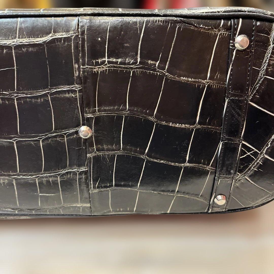 JRA 日本製クロコダイルトートバッグ 黒