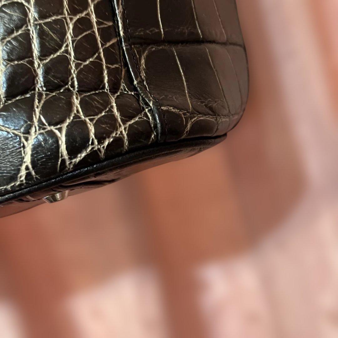 JRA 日本製クロコダイルトートバッグ 黒