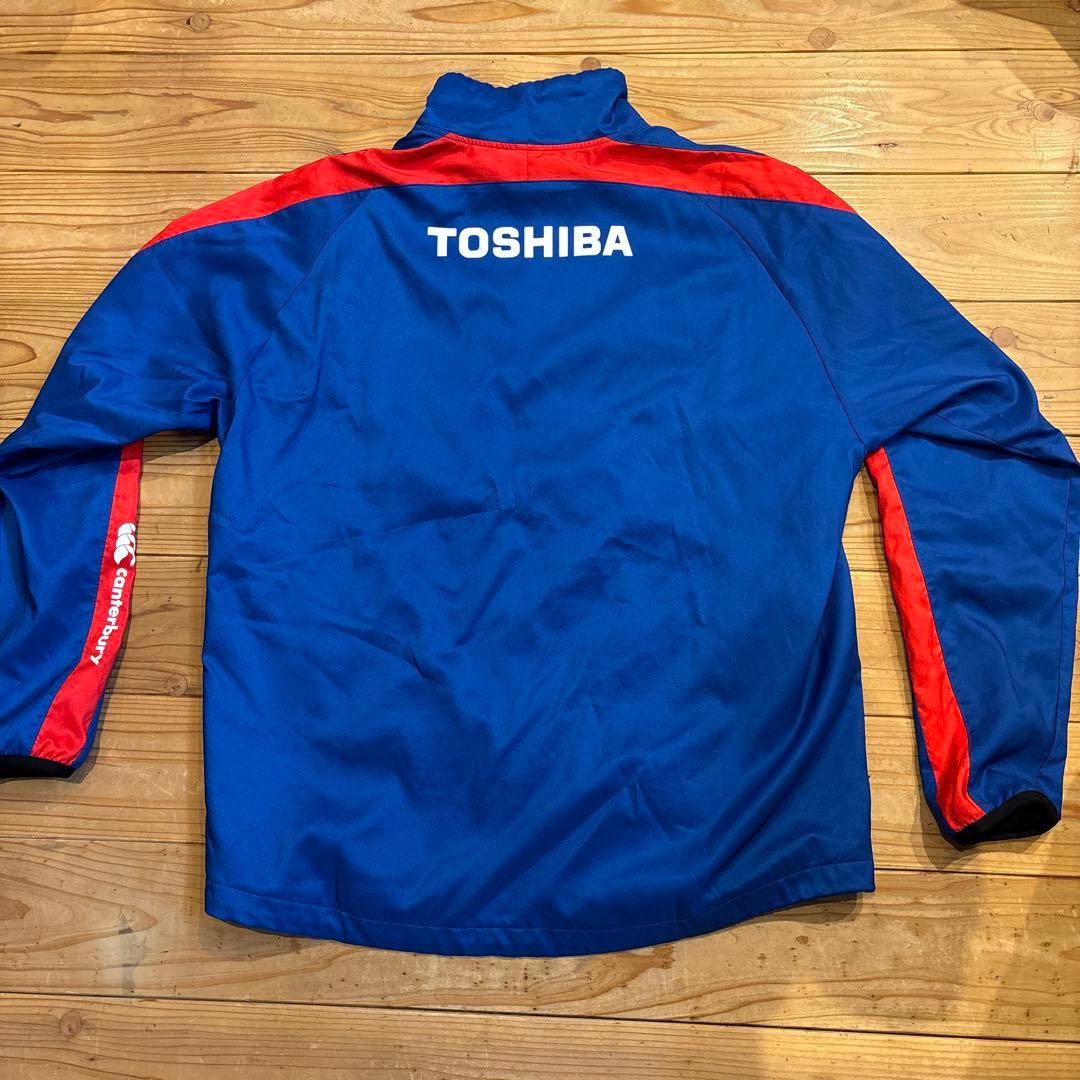 東芝ブレイブルーパス　ウォームアップジャケット　3L 青色