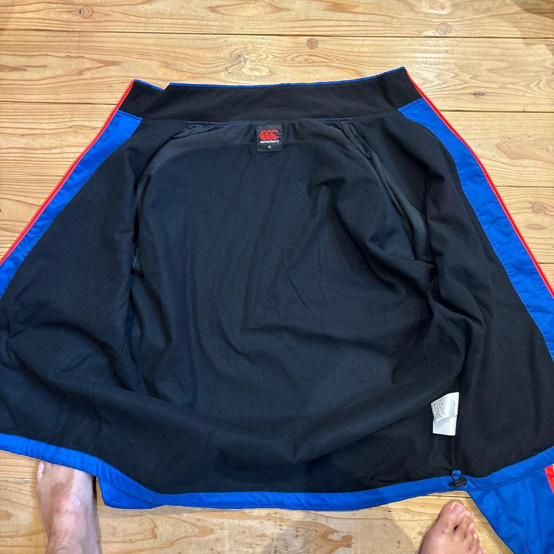 東芝ブレイブルーパス　ウォームアップジャケット　3L 青色