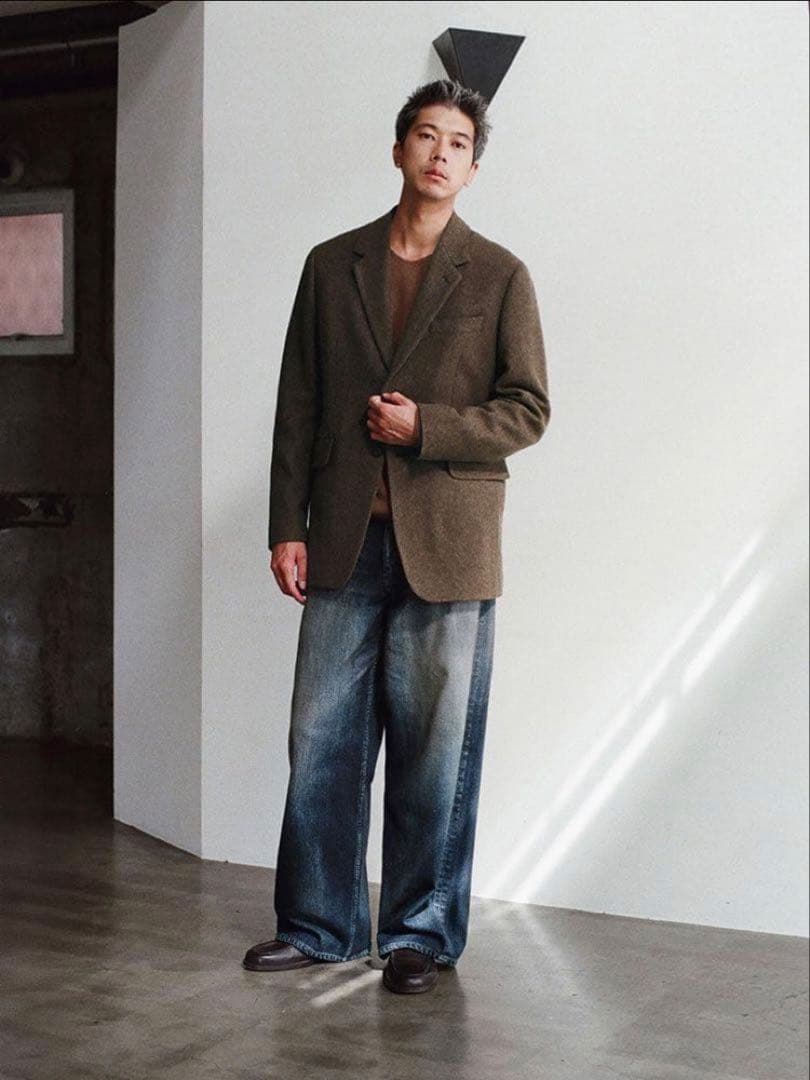 【LIDNM 】Alpaca Tweed Tailored Jacket