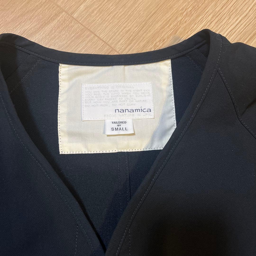 nanamica ノーカラージャケット SMALL ブラック