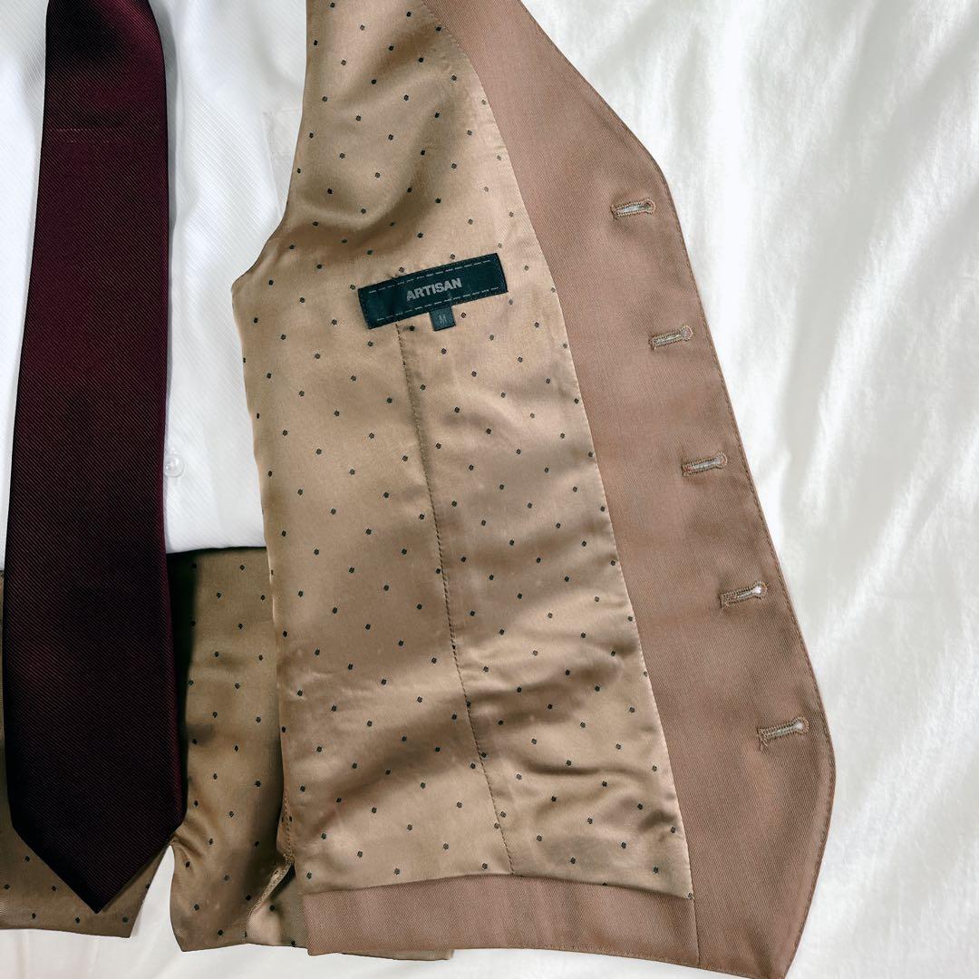 ARTISAN アルチザン　スリーピーススーツ　玉虫色　光沢