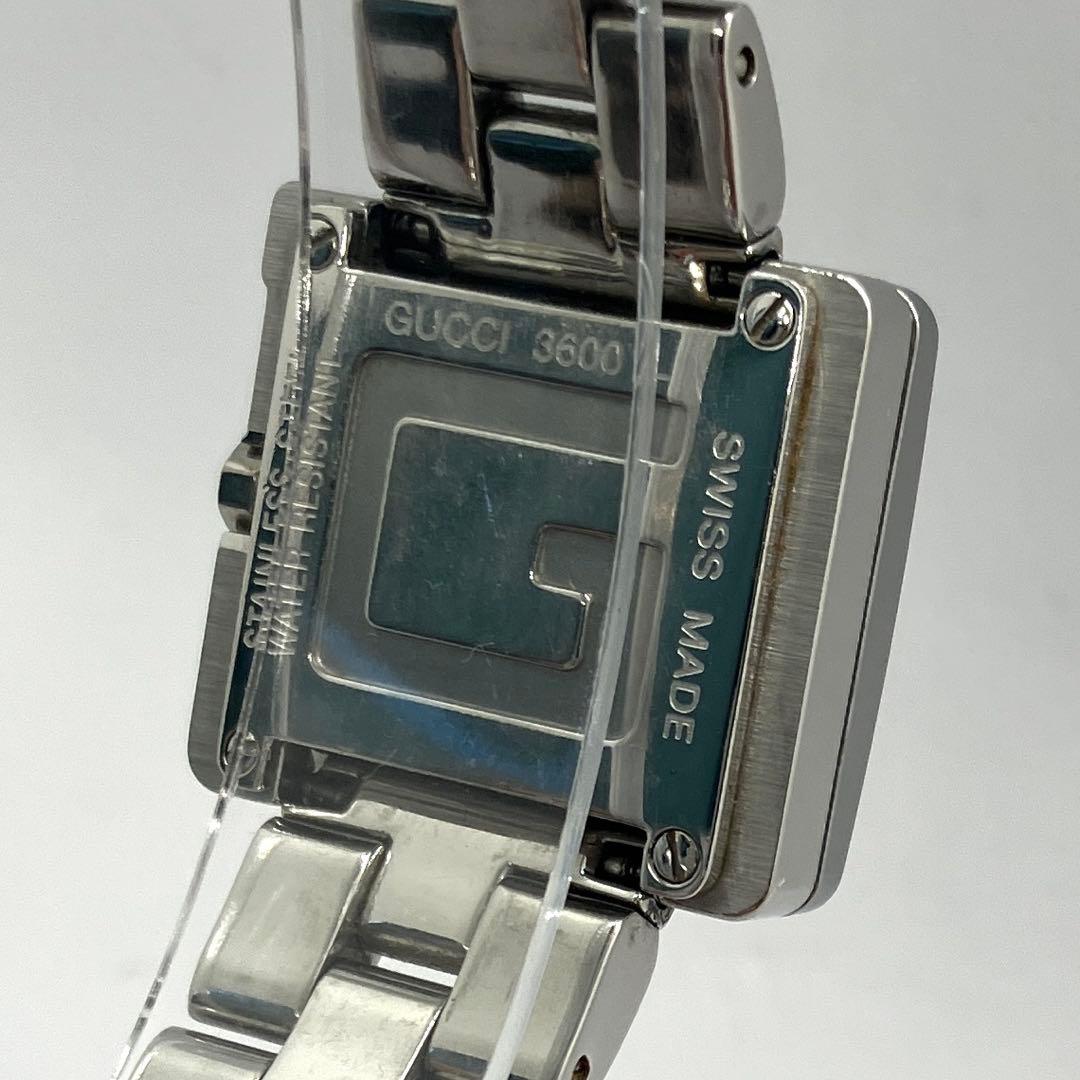 グッチ Gロゴフェイス ステンレスベルト クォーツ腕時計 保証書純正箱付 稼働