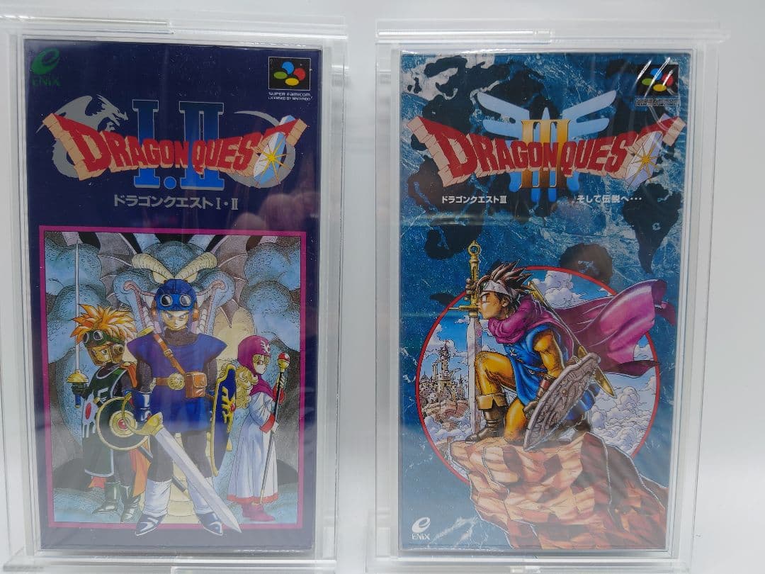 SFCソフト　ドラゴンクエスト１，２と３セット　パッケージをきょうかちゃん付属