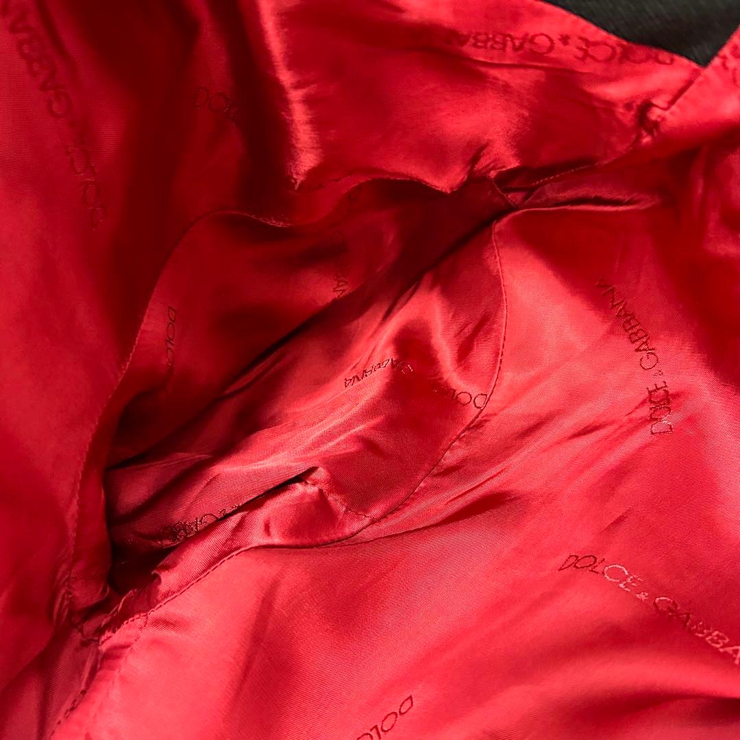 美品　ドルガバ　丈120cm超　ロングチェスターコート　ウール　ネイビー　ダブル