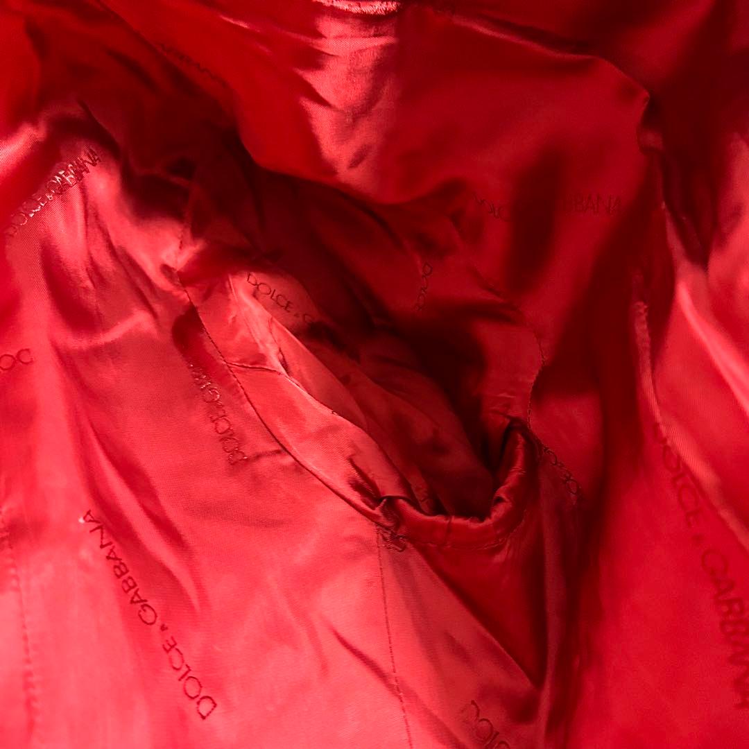 美品　ドルガバ　丈120cm超　ロングチェスターコート　ウール　ネイビー　ダブル