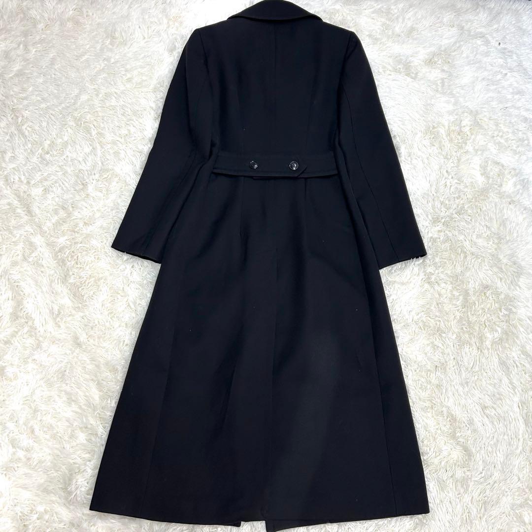 美品　ドルガバ　丈120cm超　ロングチェスターコート　ウール　ネイビー　ダブル