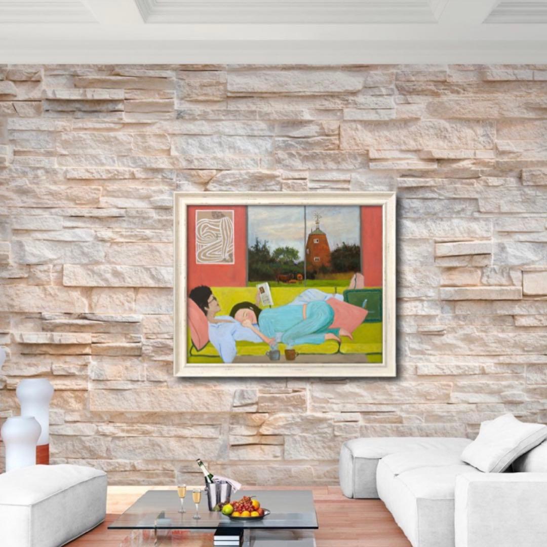 愛の部屋 F15 油彩画 人物画 oil painting art