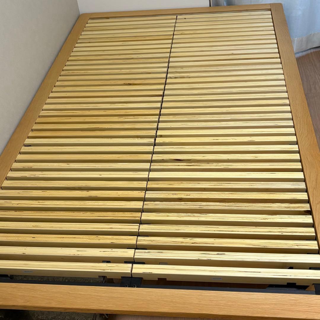 無印良品　ベッドフレーム・セミダブル・オーク材・すのこ仕様