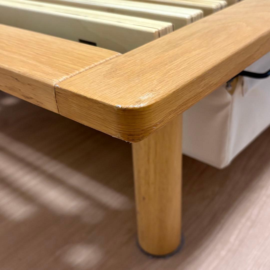 無印良品　ベッドフレーム・セミダブル・オーク材・すのこ仕様