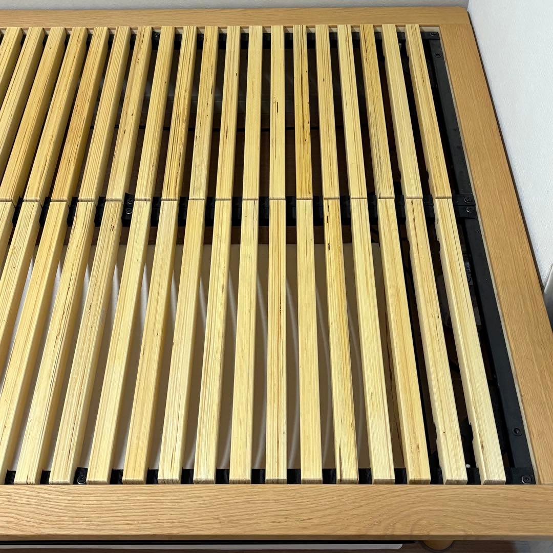 無印良品　ベッドフレーム・セミダブル・オーク材・すのこ仕様