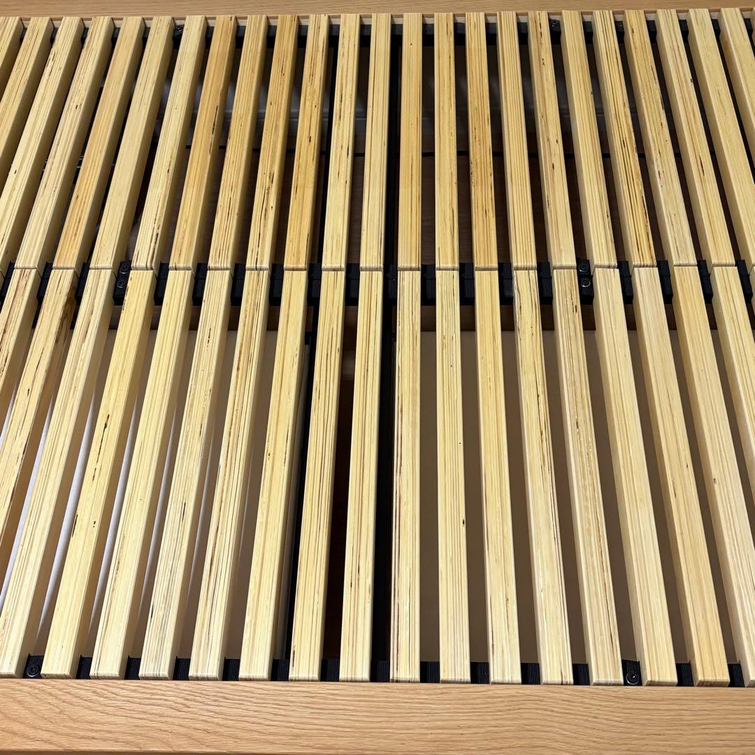 無印良品　ベッドフレーム・セミダブル・オーク材・すのこ仕様