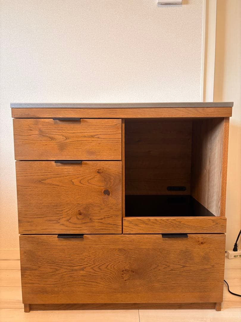 送料込 unico ADDAYキッチンカウンター W820