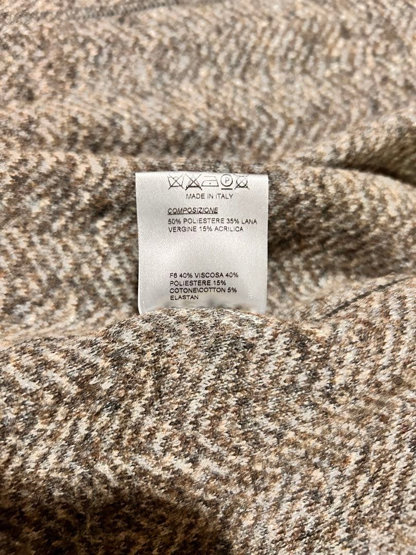 未使用　トネッロ　Ｔジャケット　ネップツイード　ヘリンボーン　ブラウン