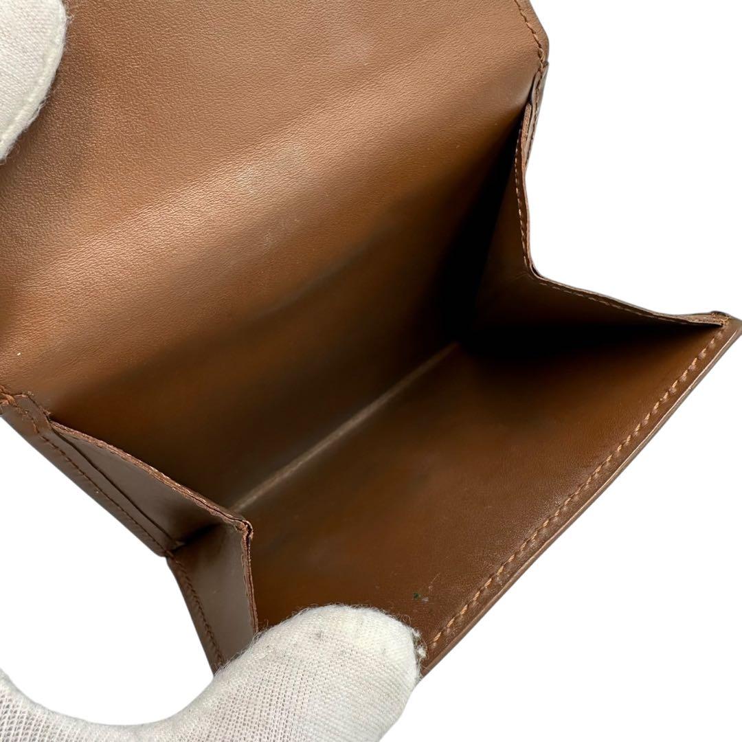 【極美品】ルイヴィトン Wホック 三つ折り財布 ヴェルニ ブロンズ ヴェルニ