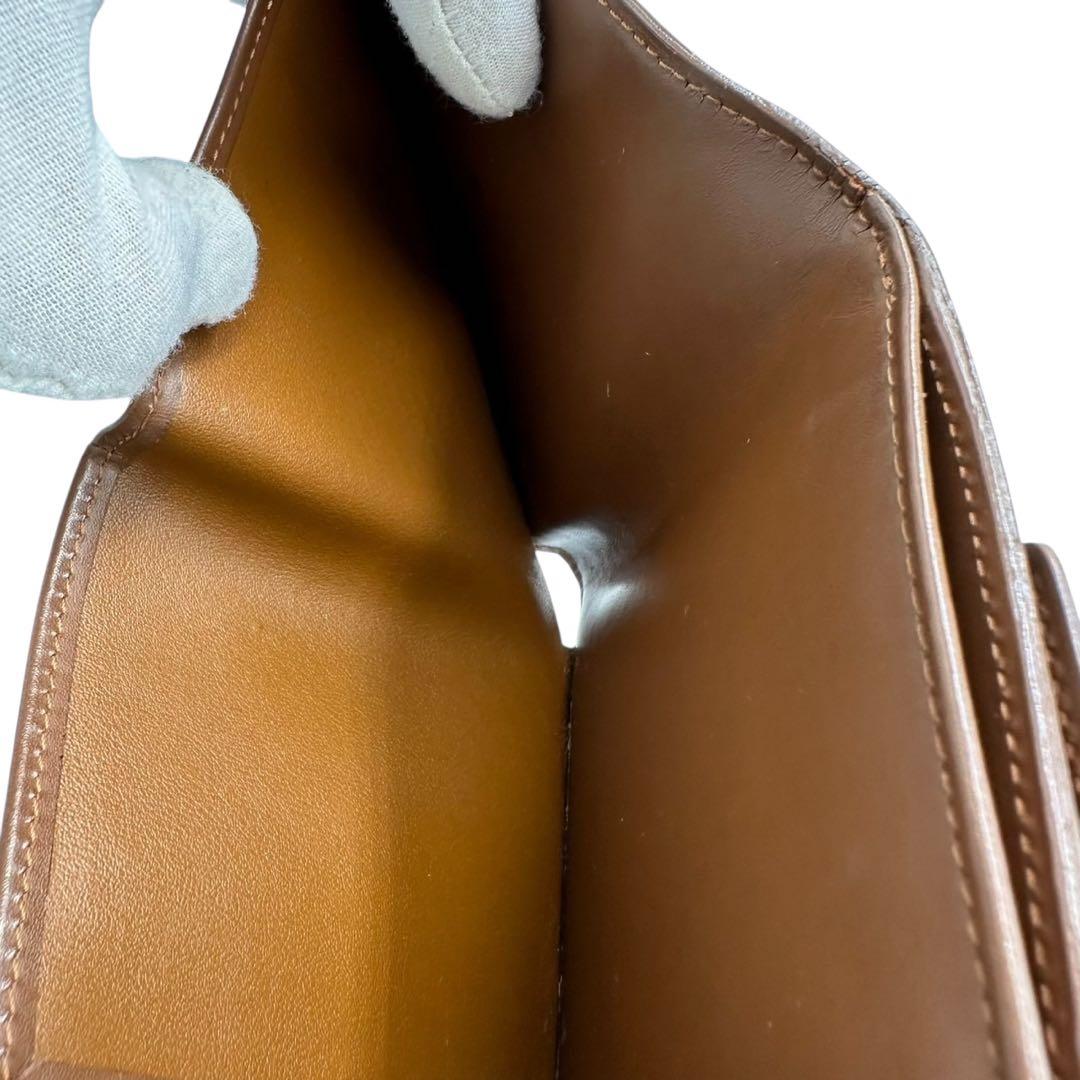 【極美品】ルイヴィトン Wホック 三つ折り財布 ヴェルニ ブロンズ ヴェルニ