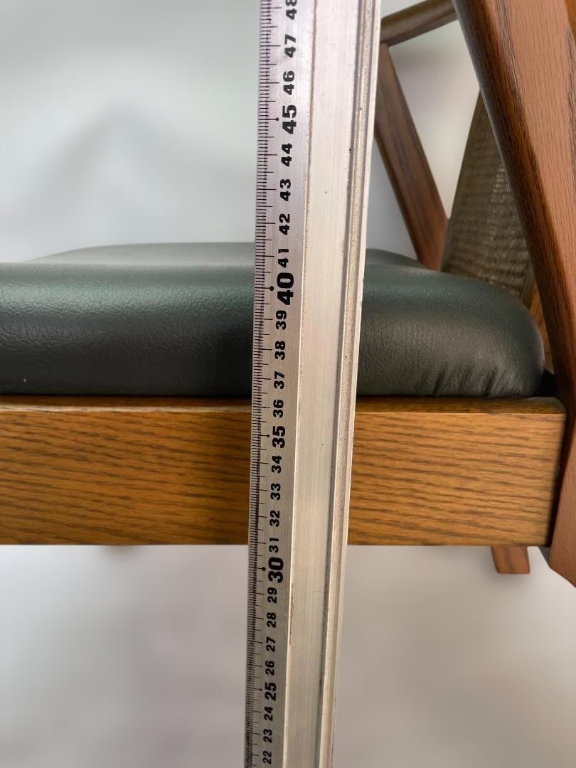 maruni 天然木　牛革 ダイニングチェア 木製 グリーン　12c92