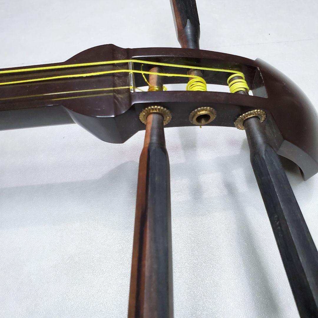 中棹三味線 プラスチック製 １本溝 地唄　和楽器　ソフトケース付