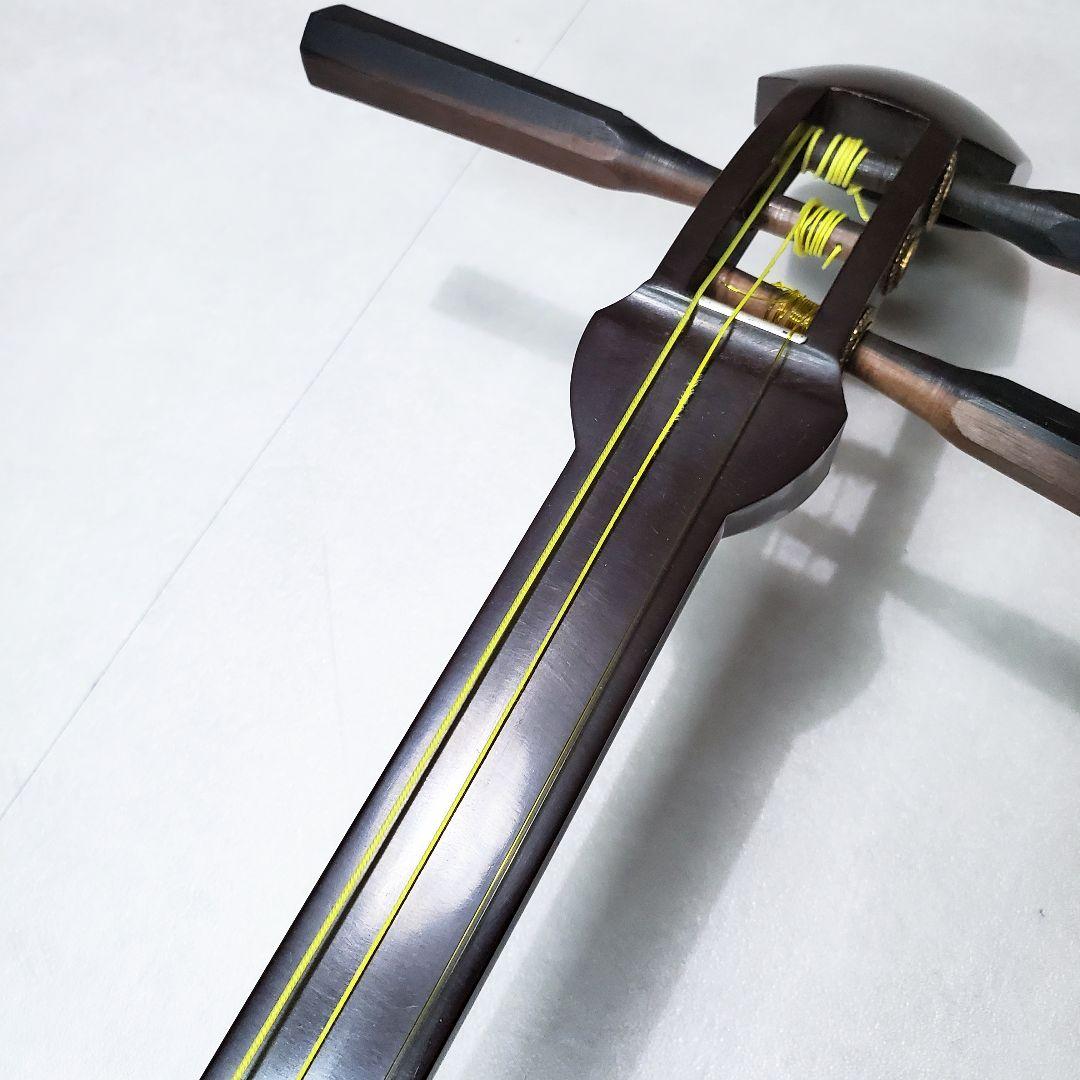 中棹三味線 プラスチック製 １本溝 地唄　和楽器　ソフトケース付