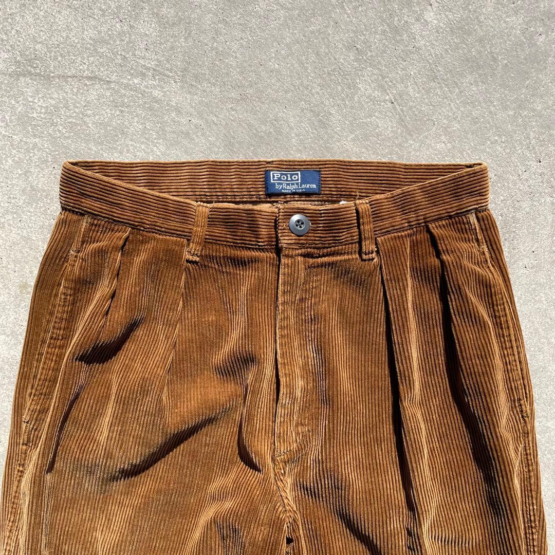 【初期タグ】 Ralph Lauren 四角タグ コーデュロイ パンツ USA製