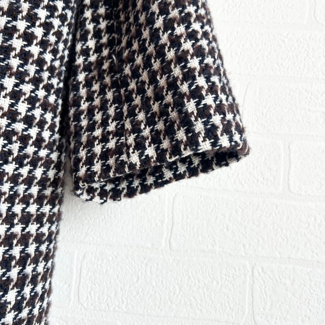 2023AW✨23区 チェック ツイード ノーカラーコート　38