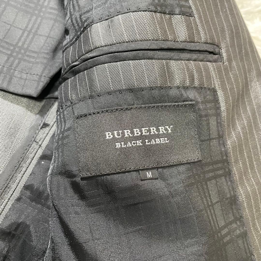 BURBERRY BLACKLABEL スーツ　セットアップ　光沢　Mサイズ　灰