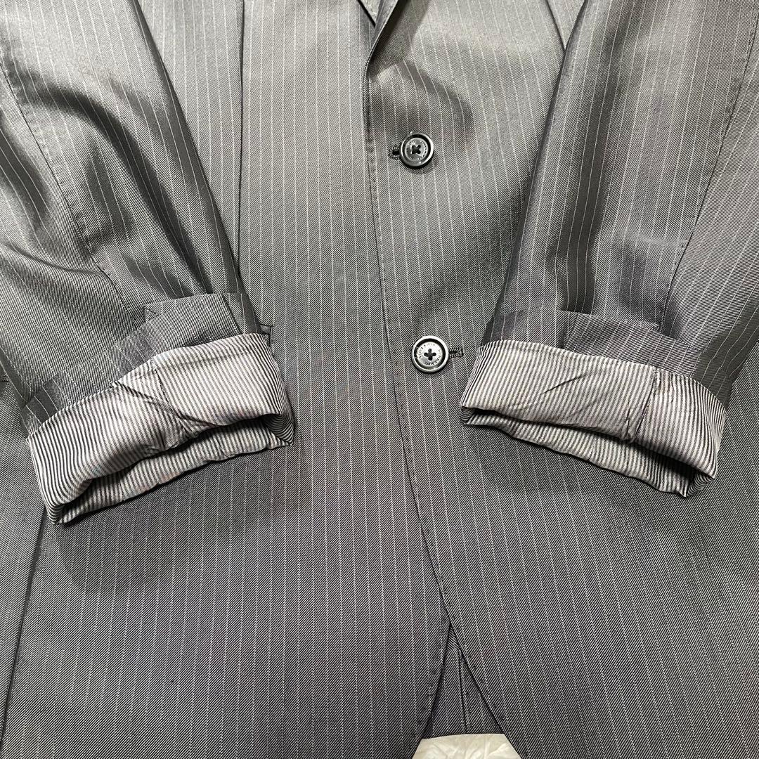 BURBERRY BLACKLABEL スーツ　セットアップ　光沢　Mサイズ　灰