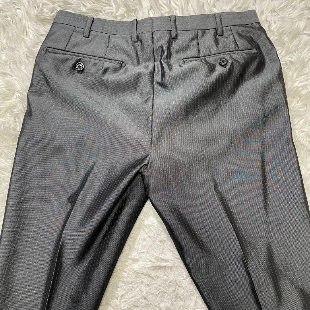 BURBERRY BLACKLABEL スーツ　セットアップ　光沢　Mサイズ　灰