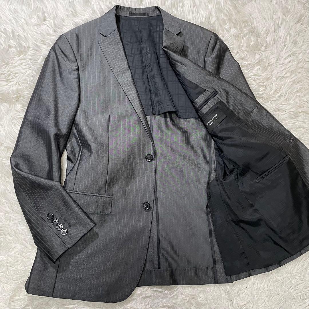BURBERRY BLACKLABEL スーツ　セットアップ　光沢　Mサイズ　灰