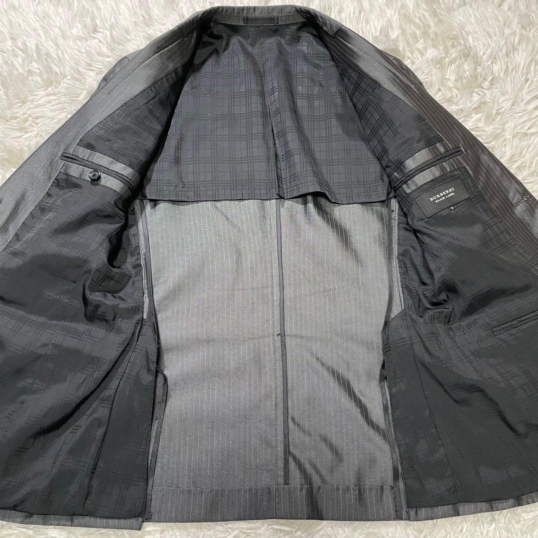 BURBERRY BLACKLABEL スーツ　セットアップ　光沢　Mサイズ　灰