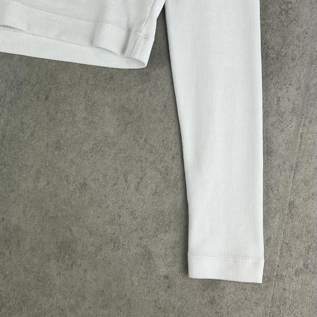 大人気 DIESEL ディーゼル（S）ホワイト 長袖 クロップドTシャツ