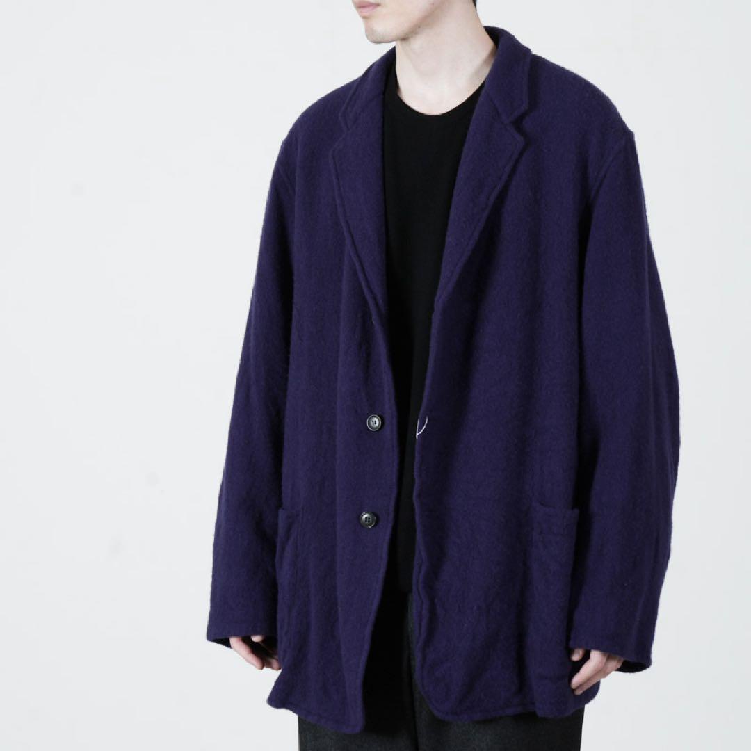 COMOLI コモリ 25AW 縮絨ウール ジャケット purple blue