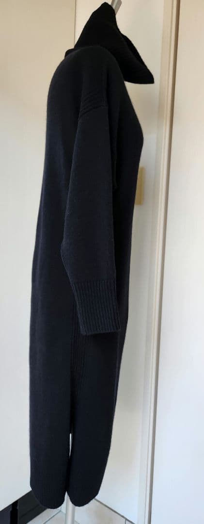 23区【洗える】ウールカシミヤ ニットワンピース 32 黒