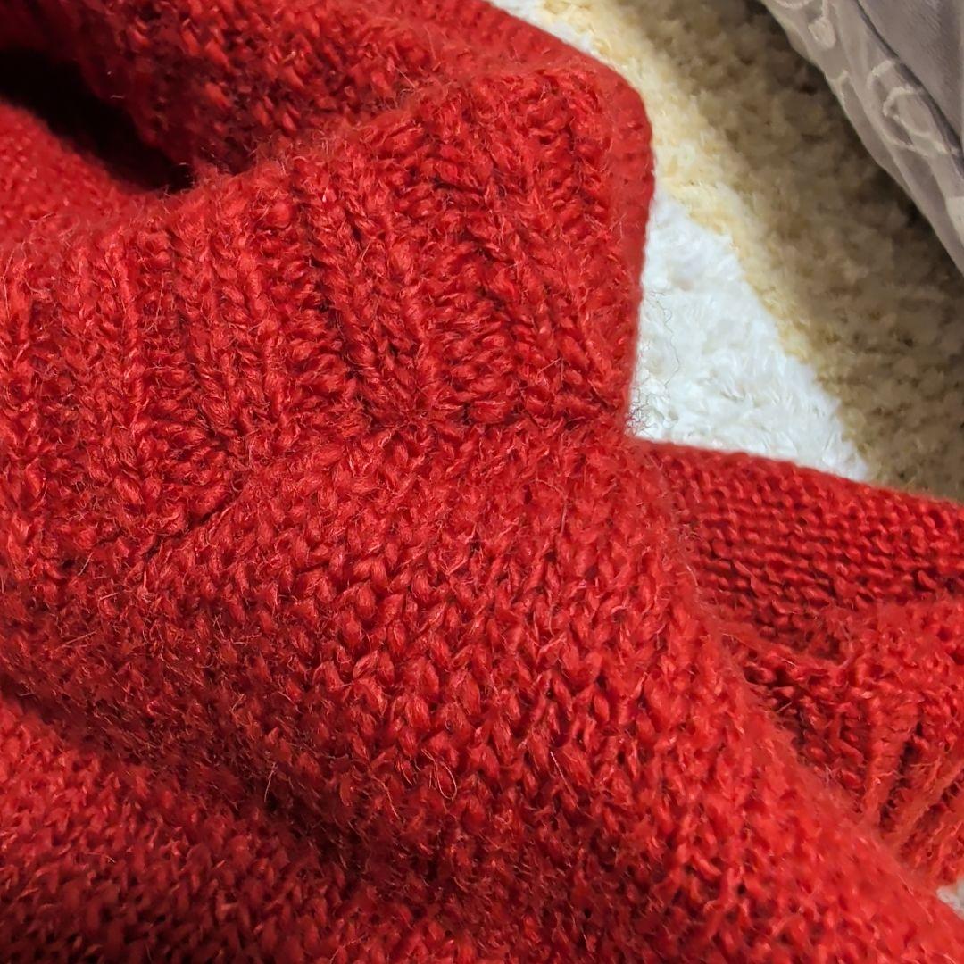 中川政七商店　麻ウールのニットベスト 赤