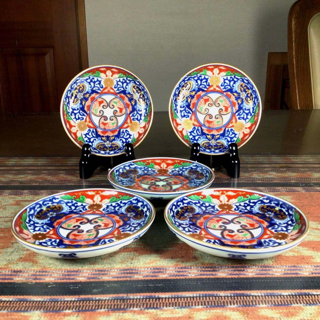 『メルうー特価』　賞美堂　其泉 『古伊万里見込地紋』　小皿　5枚