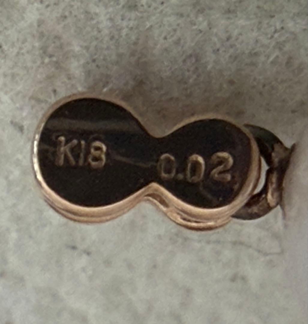 琴*様 未使用　18金バチカン　アコヤパール8mm ダイヤモンド0.02 k18