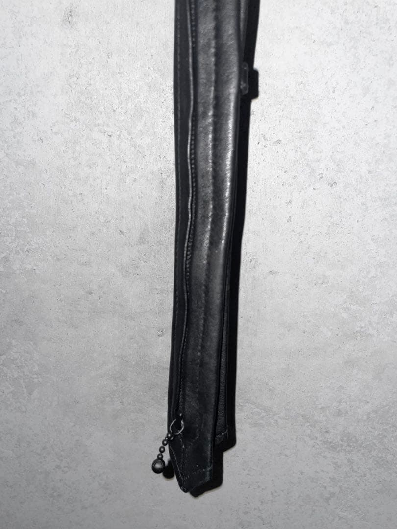 小物 JIMSINN black leather necktie