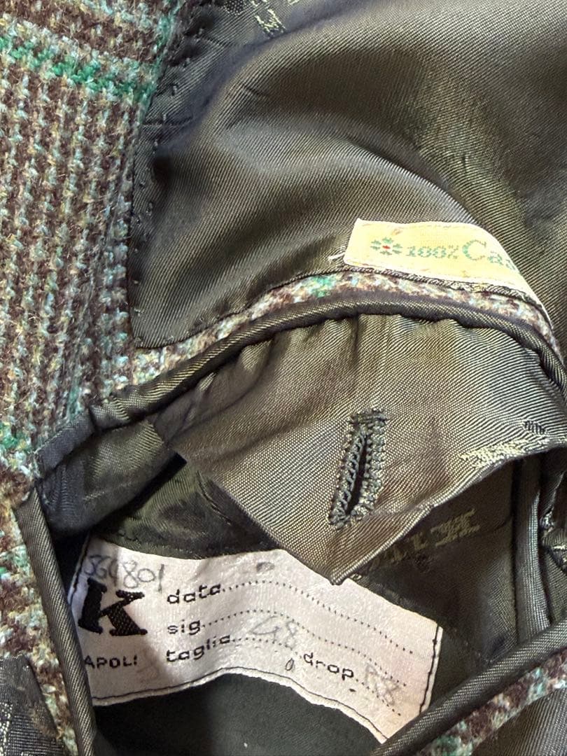 KITON キートン 100% カシミヤ テーラードジャケット チェック柄 48