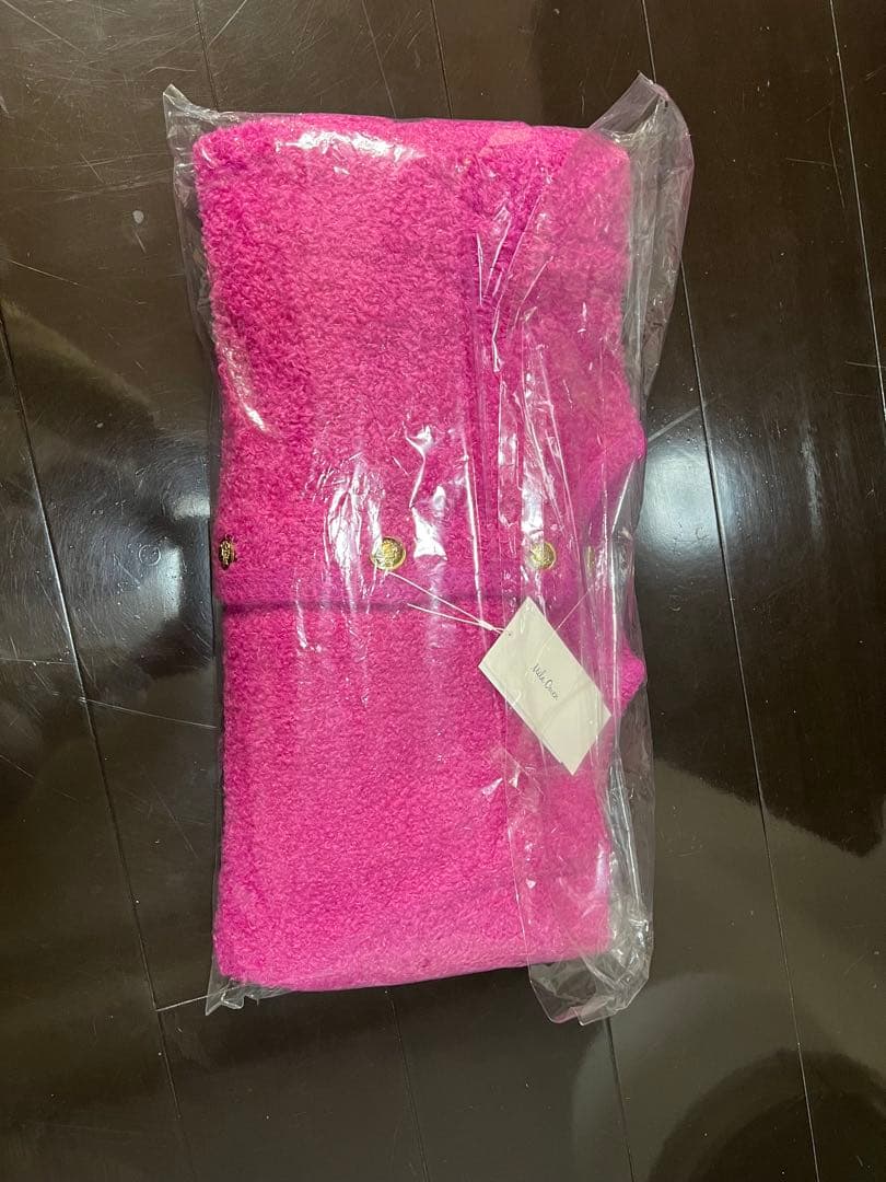 （新品タグ付き）ミラオーウェン金釦テディラメニットジャケット ピンク サイズ0