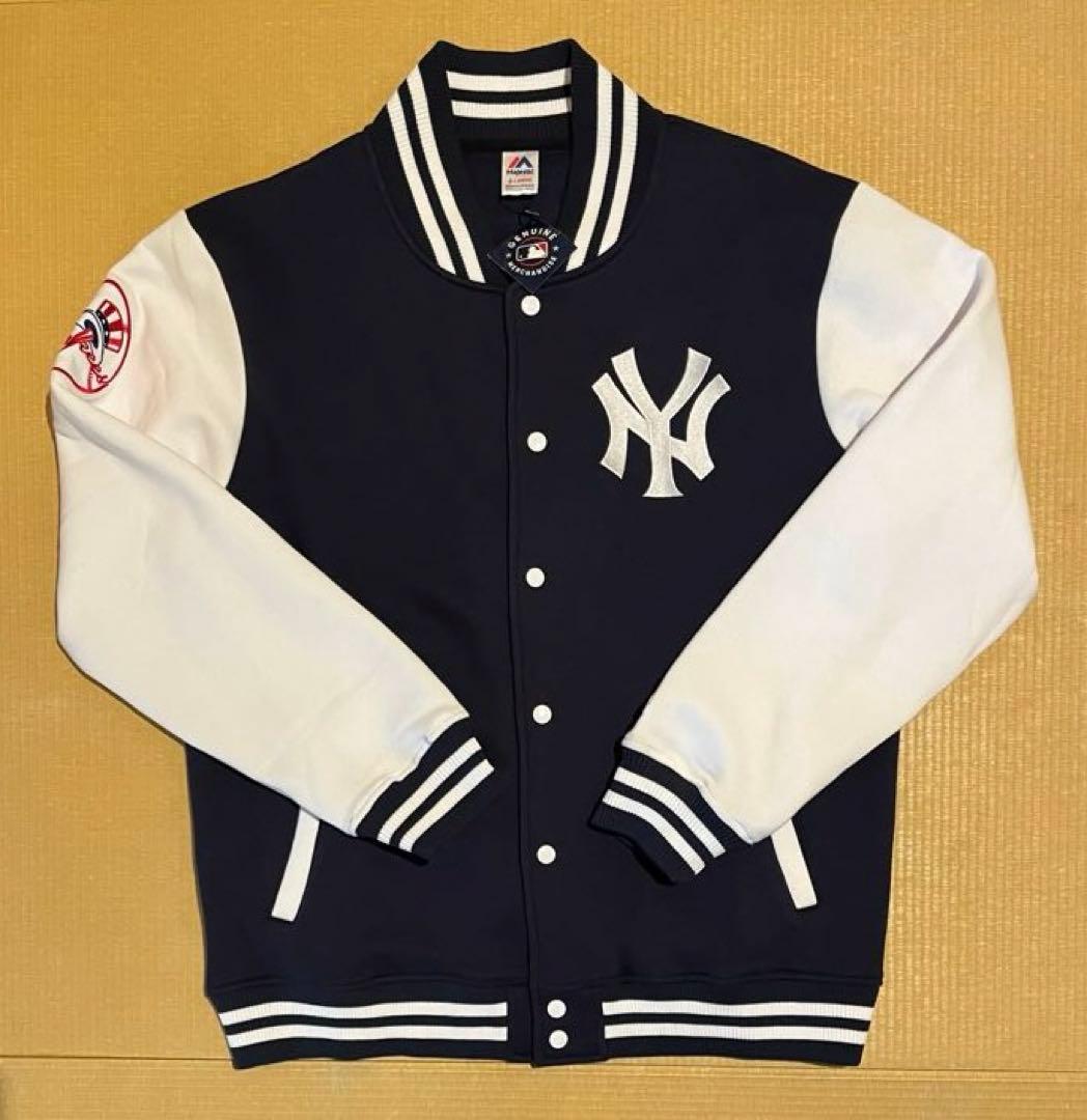 Majestic ニューヨーク ヤンキース ロゴ刺繍 スウェットスタジャン XL