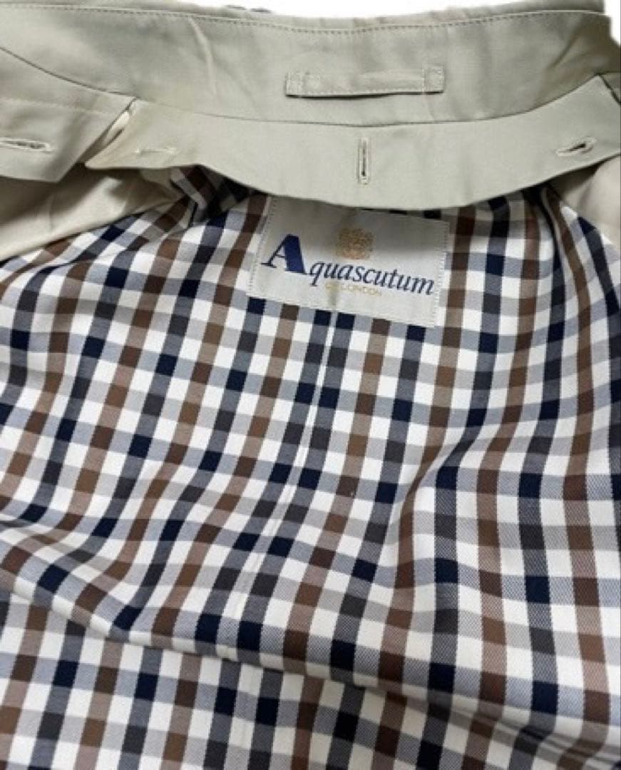 美品 Aquascutum アクアスキュータム トレンチコート ライナー付き