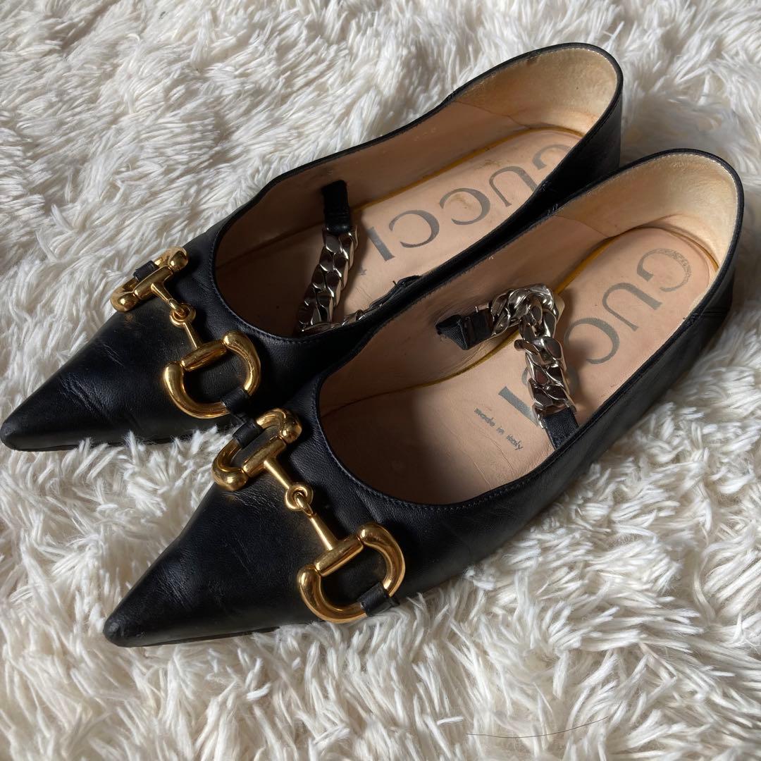 ★グッチ★ホースビット★ローファー★フラットシューズ★621161★ブラック★