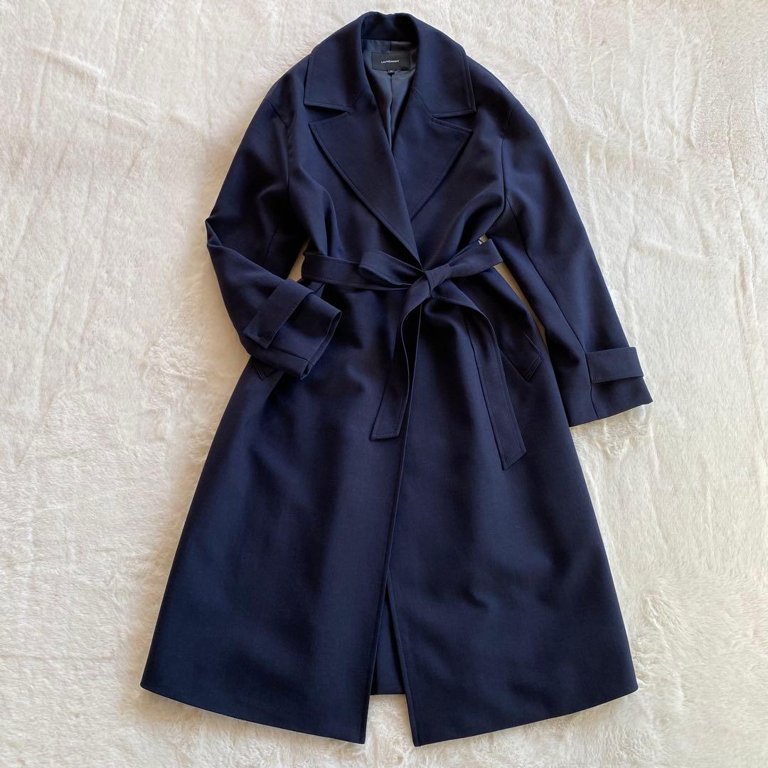 【美品】 2025SS ロートレアモン　防シワUVトレンチコート　ネイビー