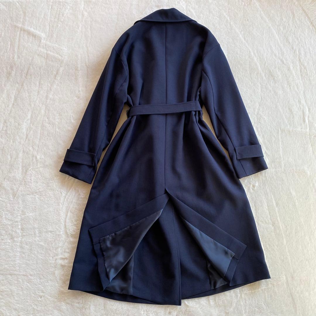 【美品】 2025SS ロートレアモン　防シワUVトレンチコート　ネイビー