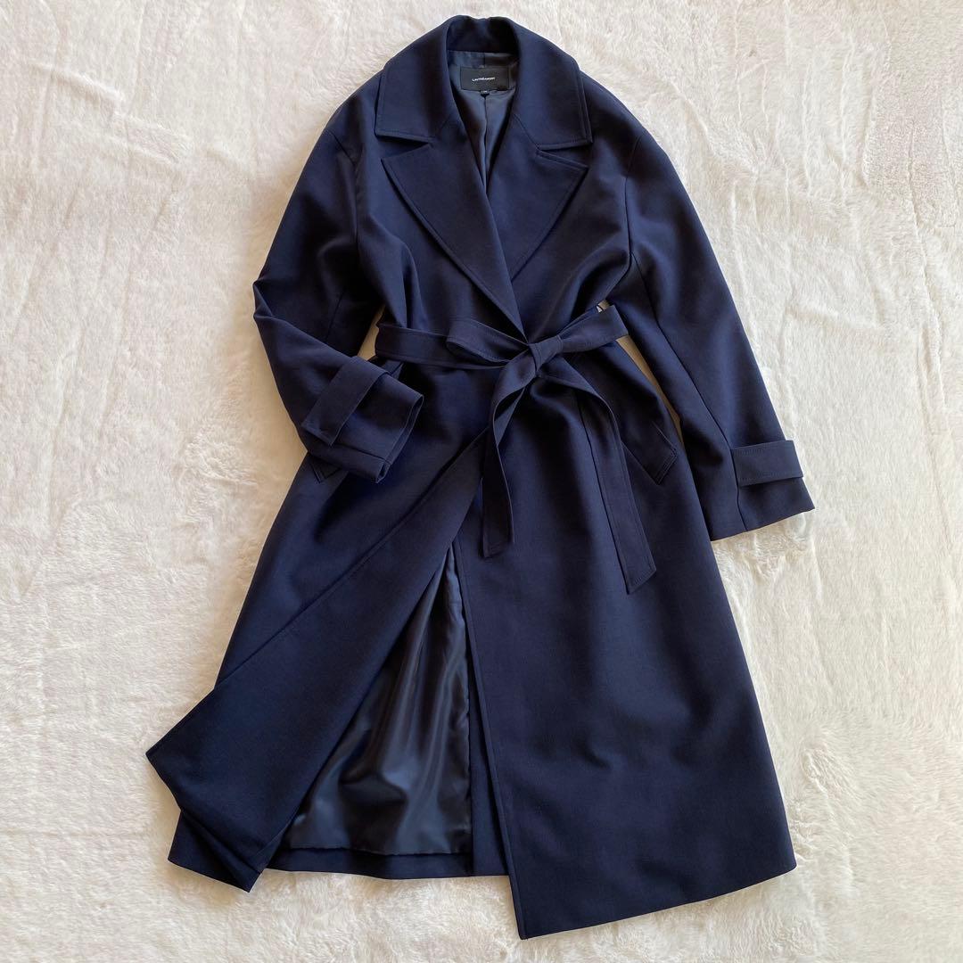 【美品】 2025SS ロートレアモン　防シワUVトレンチコート　ネイビー