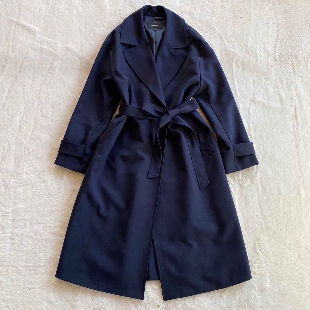 【美品】 2025SS ロートレアモン　防シワUVトレンチコート　ネイビー
