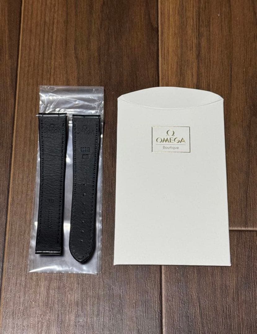 【masaru】OMEGA 純正ブラックアリゲーターレザーストラップ